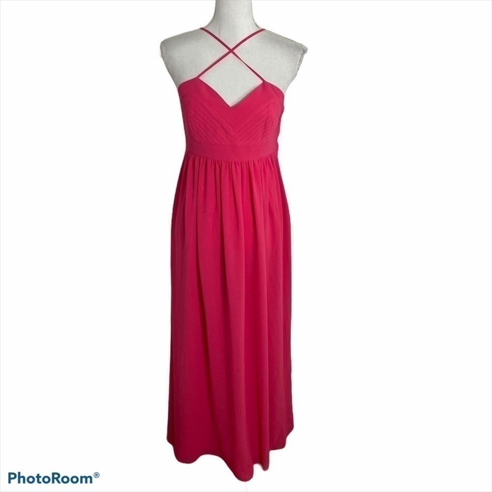 Badgley Mischka Full Length Pink Gown Dress NWT 4